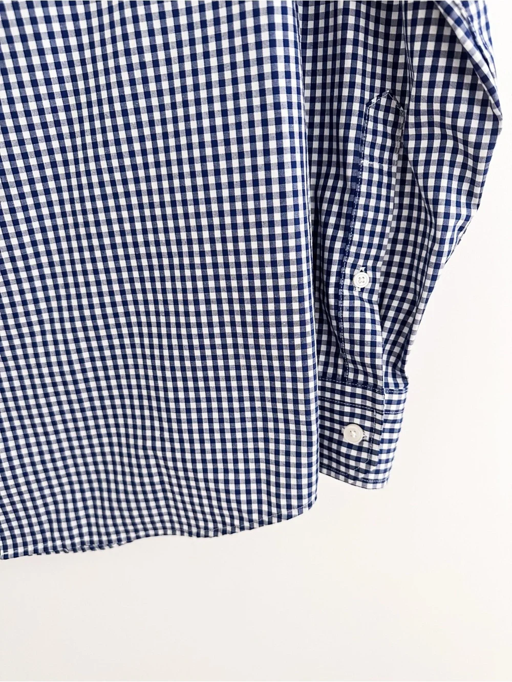 Banana Republic Men’s Blue White Gingham Slim Fit Button Down Shirt Size S